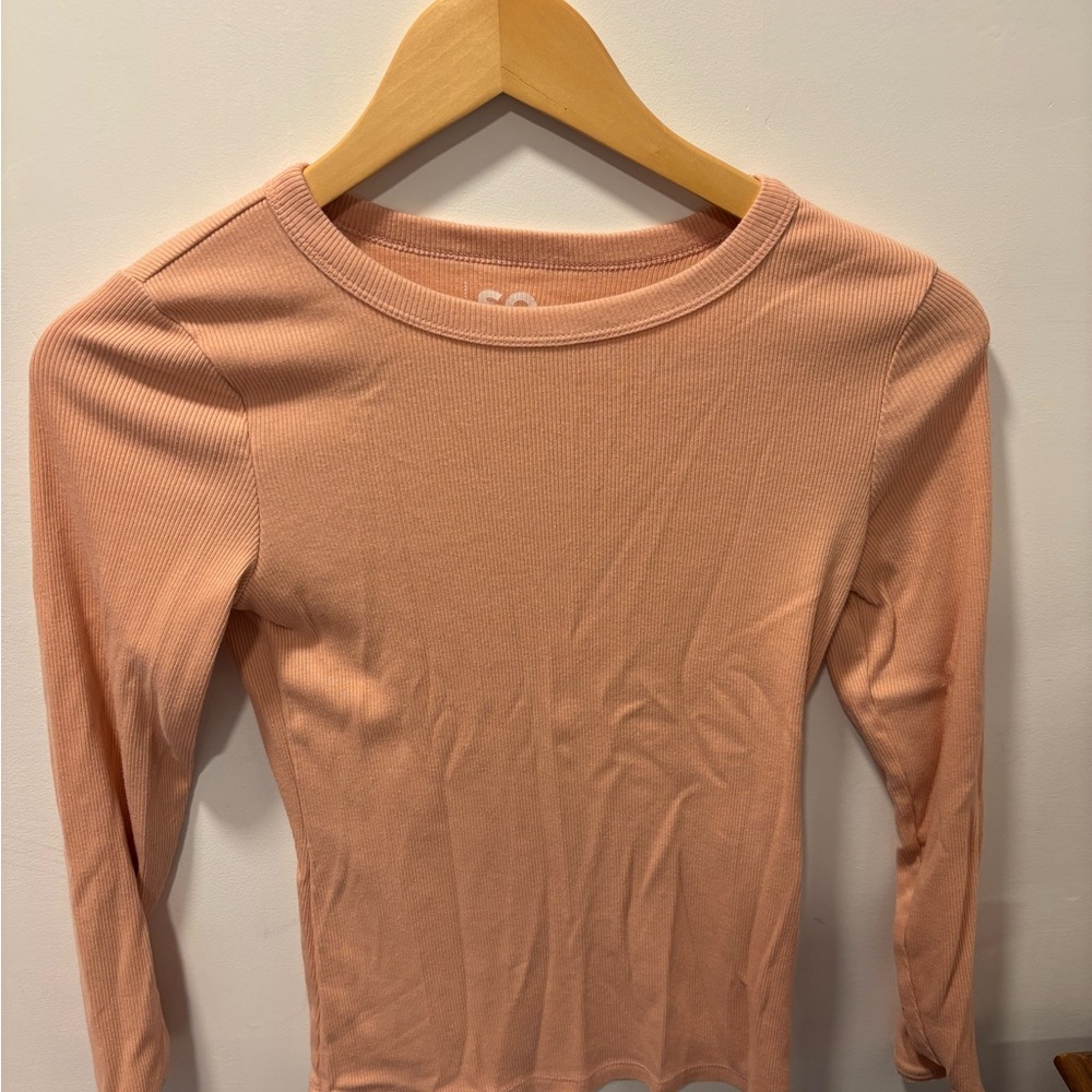 SO Orange Long Sleeve Fitted T-Shirt